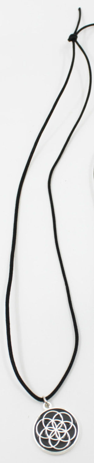 black biodot pendant