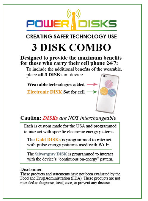 3 DISK Package = Wearable + Electronic DISKs for Cell