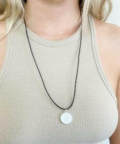 white biodot pendant